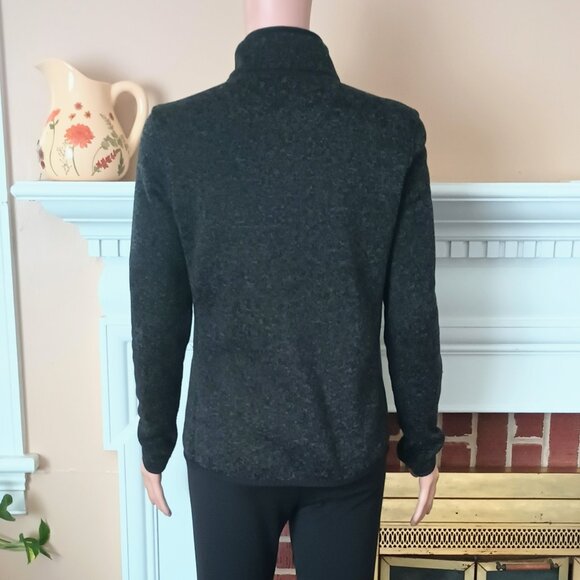 GH Bass Black Track Jacket S Women Zip-up Lightweight Fleece Textured Pockets - Picture 5 of 7